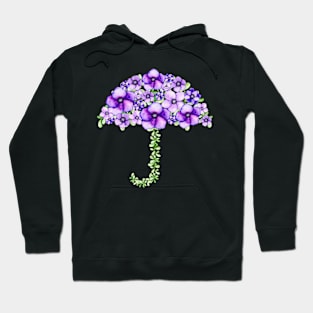 Purple Flower Umbrella Hoodie